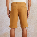 Men Khaki Printed Regular Fit Chino Shorts