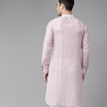 Pink Ethnic Motifs Embroidered Chikankari Kurta